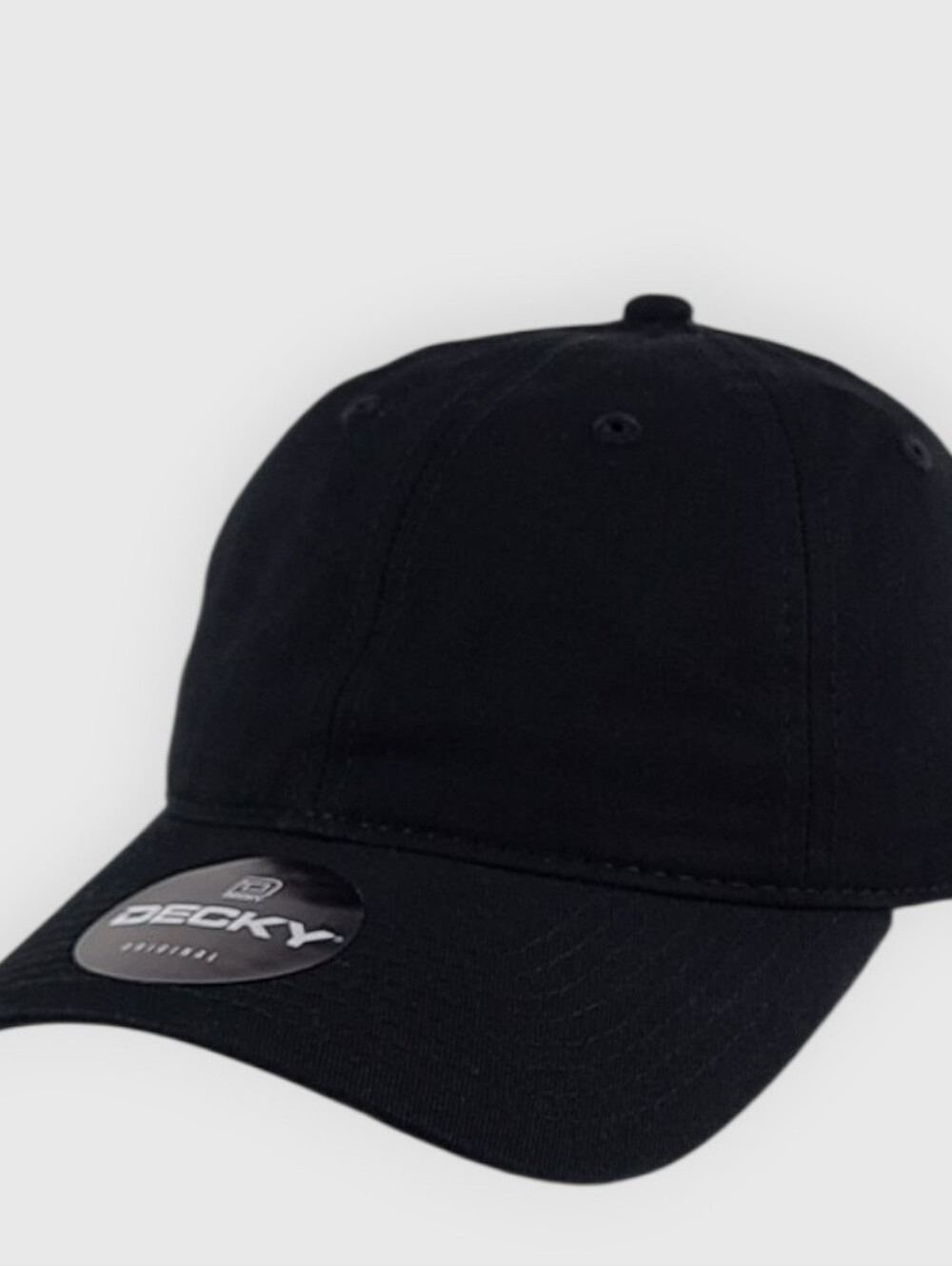 Plain Black Decky snapback hat